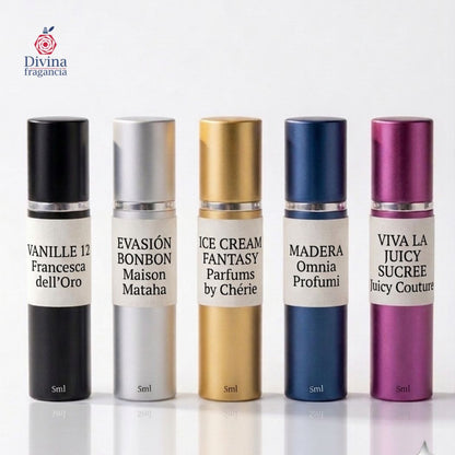 Discovery Set: Tentación Gourmand | 5 Decants de Lujo + Envío Gratis