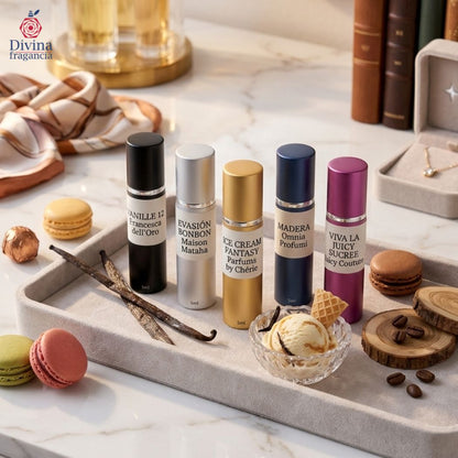 Discovery Set: Tentación Gourmand | 5 Decants de Lujo + Envío Gratis