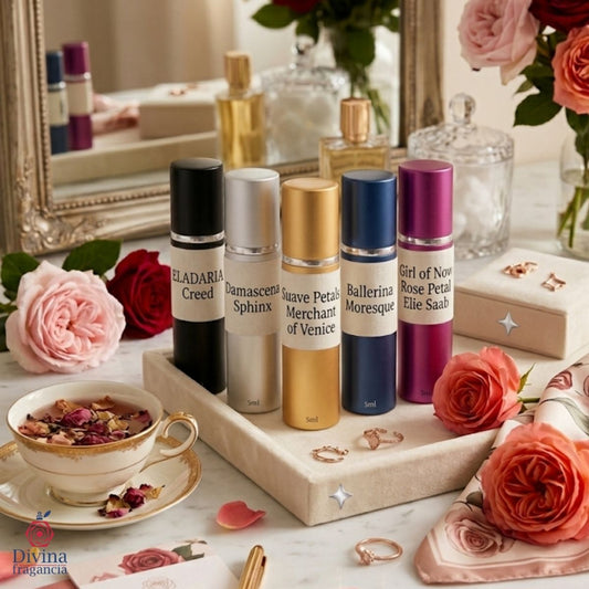 Discovery Set: Reina de Rosas | 5 Decants Exclusivos + Envío Gratis